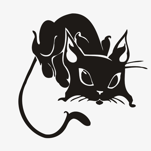 Чёрно-белые рисунки и картинки кошек, котиков - коллекция 12