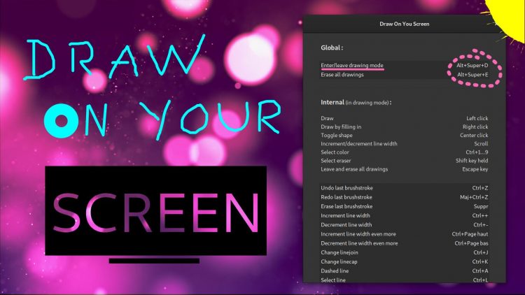 draw on screen linux is a gnome extension
