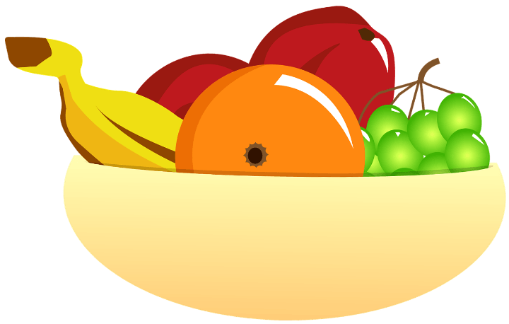 шаблон фруктовая тарелка
