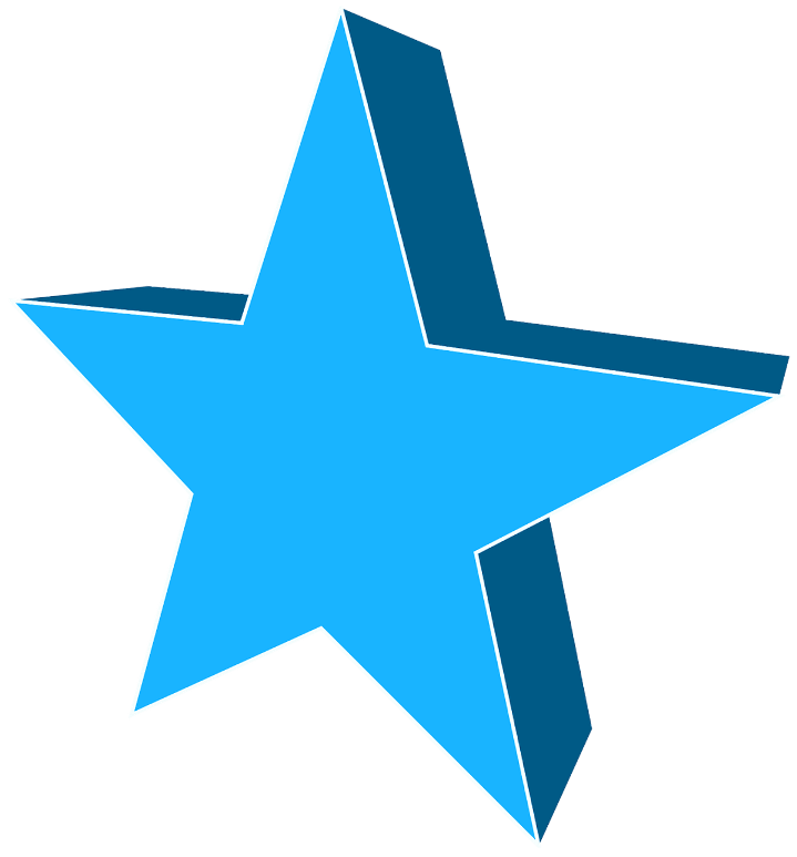шаблон голубая звезда