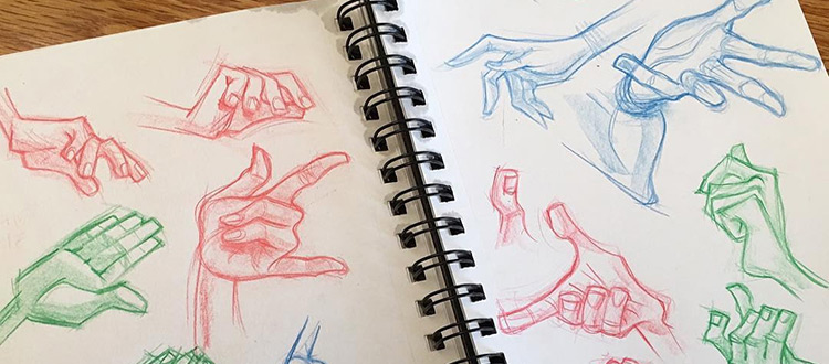 Colorful hand sketches