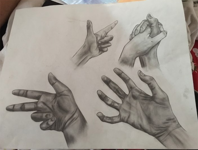 Detailed hand drawings realism