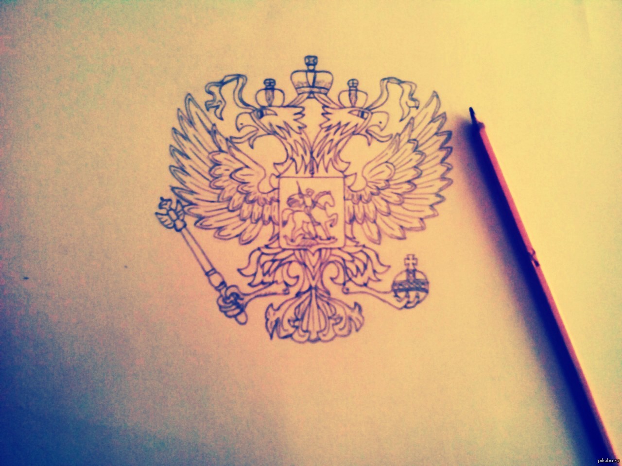 Герб россии рисовать легко