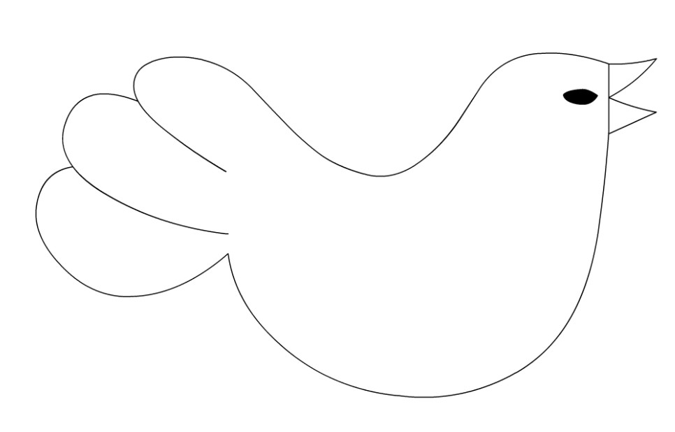 Как нарисовать голубя на бумаге