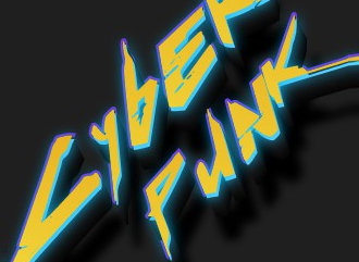 Font-effect-neon cyberpunk