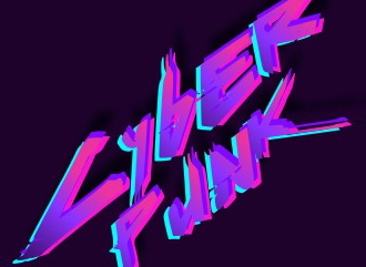 Cyberpunk font with the cool logo effect