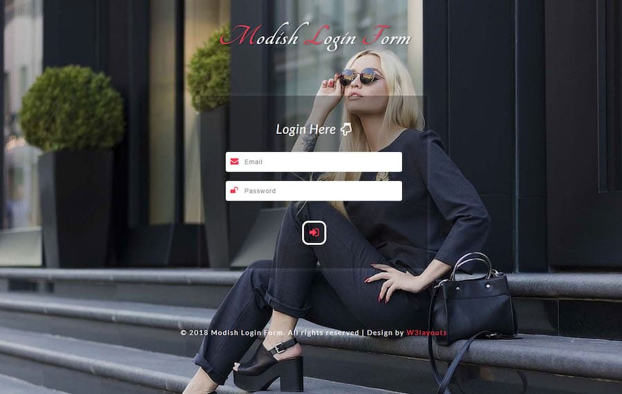 Modish Login Page Template