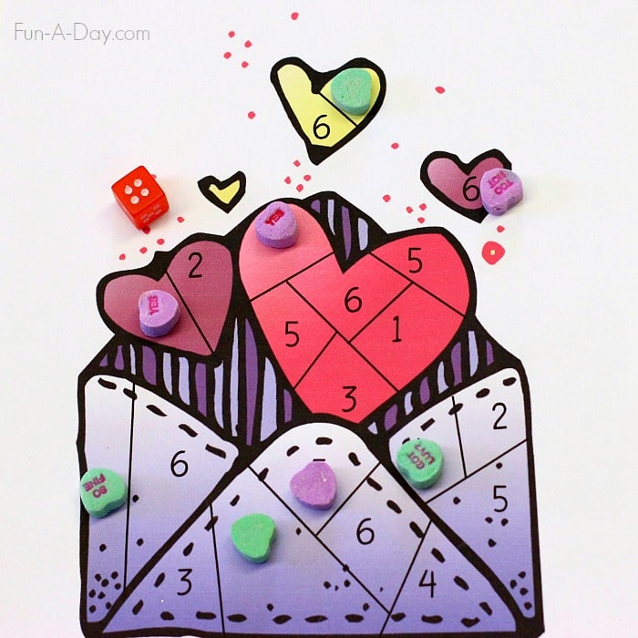 valentine activities for preschoolers - dice games