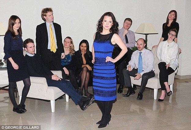 MailOnline got hold of a copy of the dress (pictured) and was able to confirm that it is black and blue