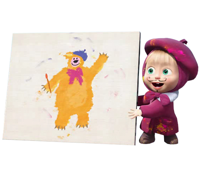 Песенка художника маша. Маша и медведь Маша рисует. Маша и медведь художник. Маша и медведь Маша художница. Маша и медведь. Картина маслом.