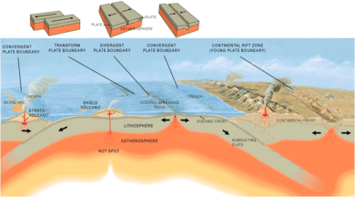 Tectonic plate boundaries