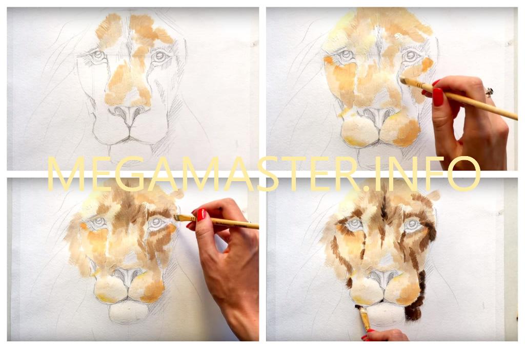 Рисунок льва за 20 минут (Шаг 3)