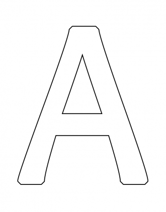 Буква А формата А4