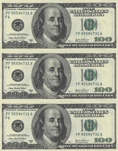 распечатать доллары США в полный размер