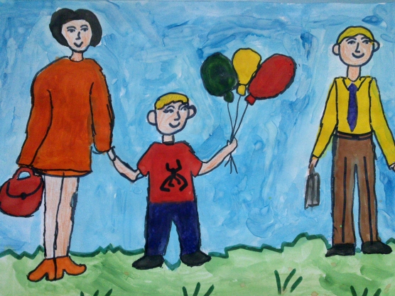 Красивые рисунки детей на тему моя семья 2 класс (25)