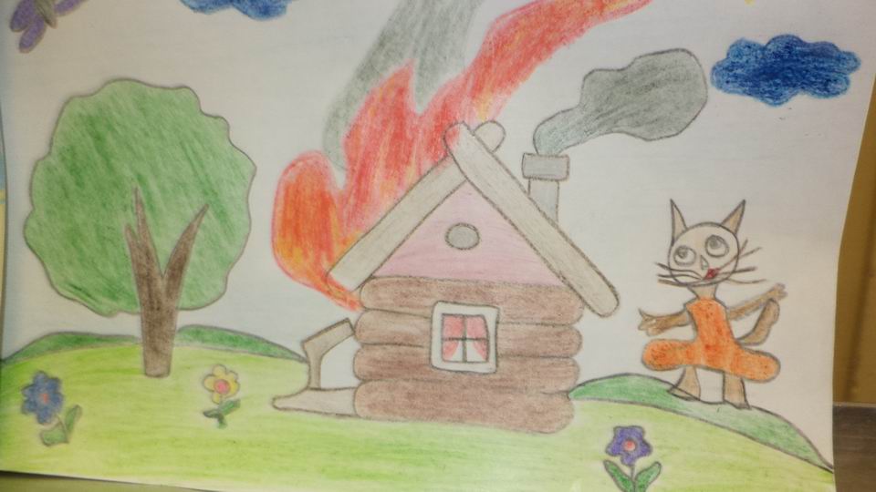 Рисунки по пожарной безопасности для детей своими руками (2)