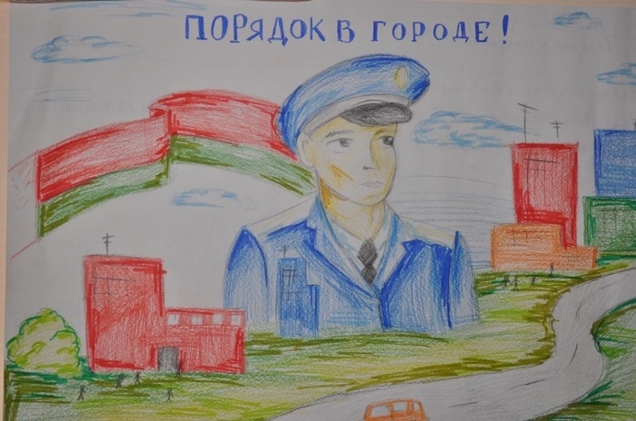 Рисунки детей к дню полиции   картинки004