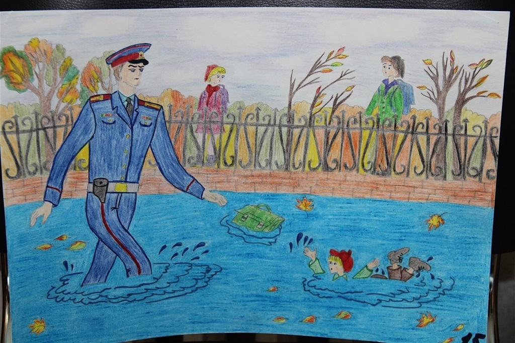 Рисунки детей к дню полиции   картинки005