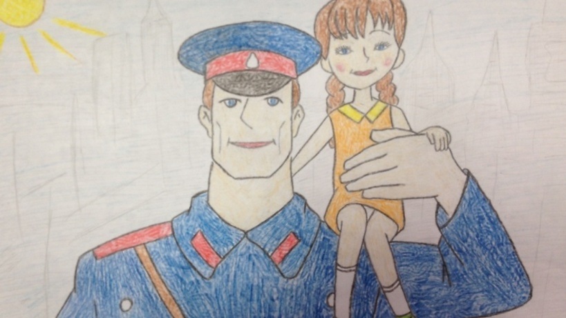 Рисунки детей к дню полиции   картинки013