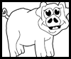 Learn how to draw cartoon pigs