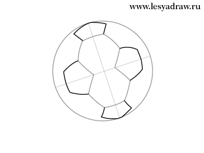 Как нарисовать футбольный мяч карандашом поэтапно