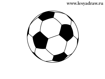 Как нарисовать футбольный мяч карандашом поэтапно
