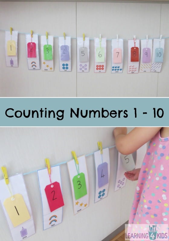 Counting Numbers 1 - 10 Activity