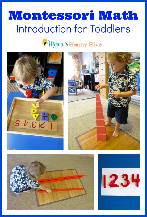 Please enjoy several activities for introducing Montessori math to toddlers. This is part of the 12 months of Montessori Learning series! - www.mamashappyhive.com