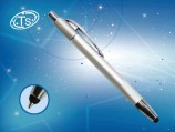 Ручка металлическая+стилус,автомат,серебристый корпус,CL-018D-1/Стилус/