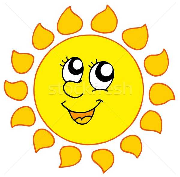 Солнышко на голубом фоне картинка для детей