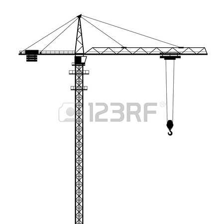 Подъемный кран нарисовать