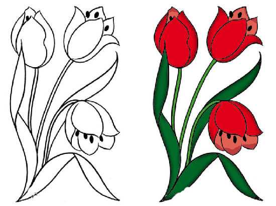 Как нарисовать весенние цветы поэтапно